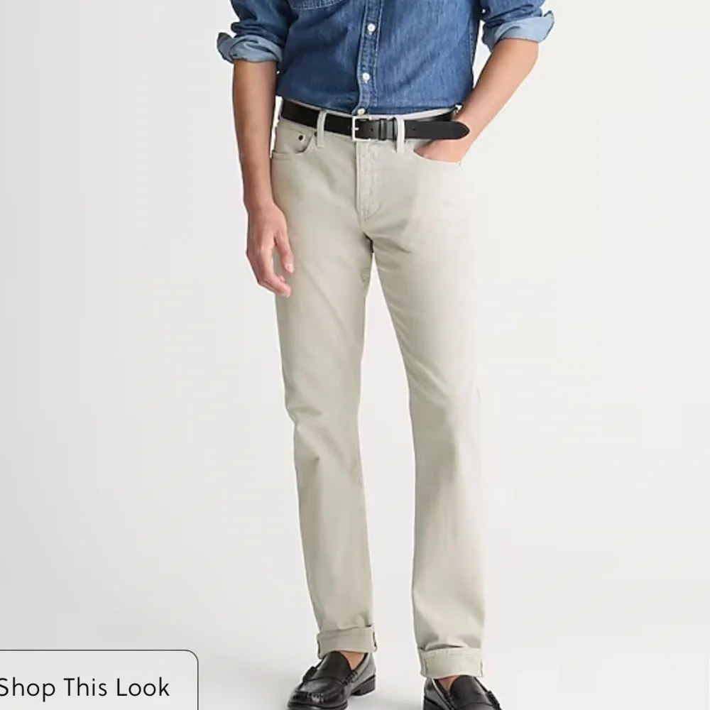 J crew 484 Slim-fit garment-dyed five-pocket pant jet grey